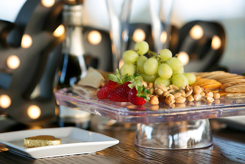 cheese nut and fruit platter