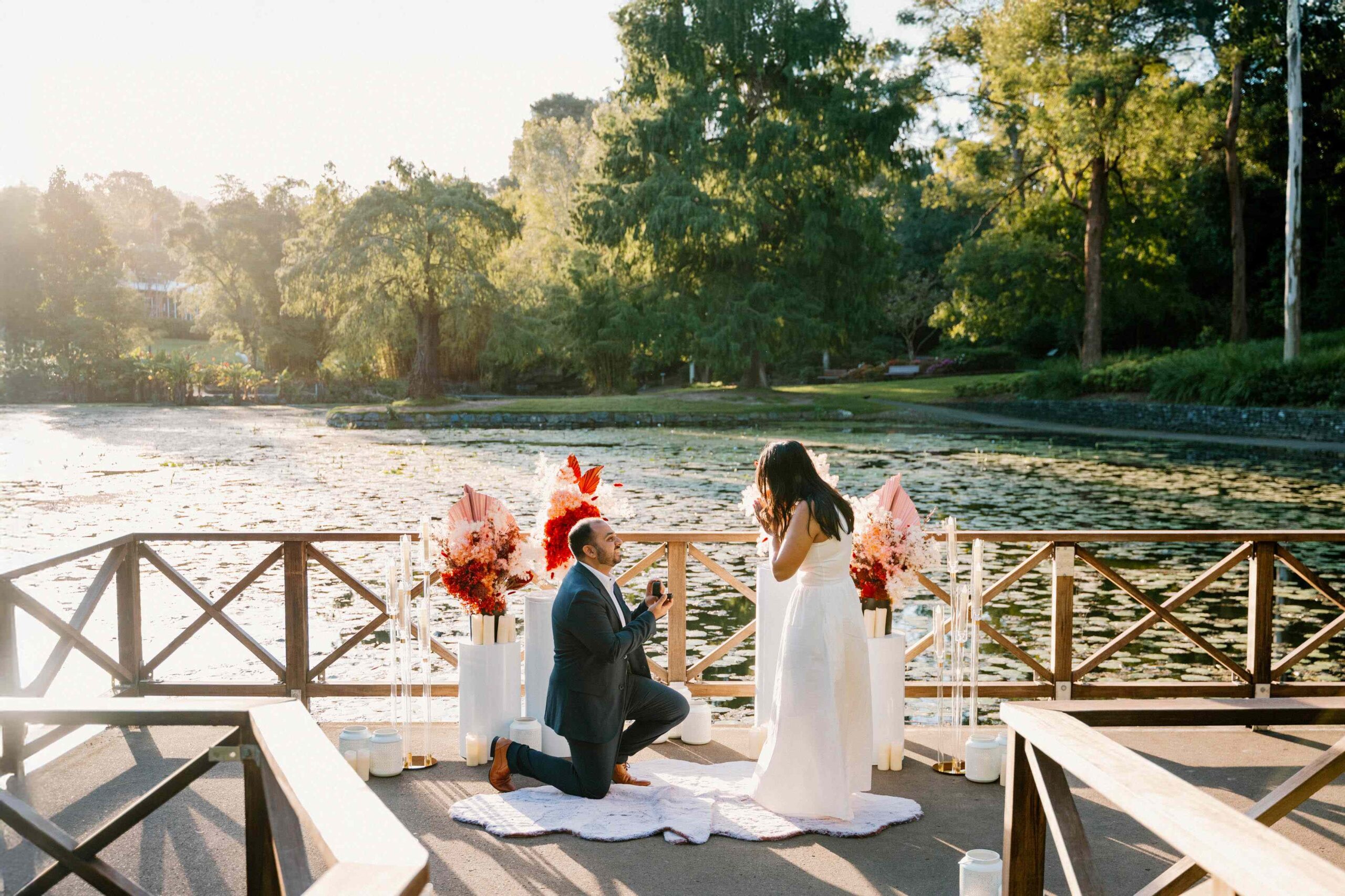 Brisbane lakeside proposal setting