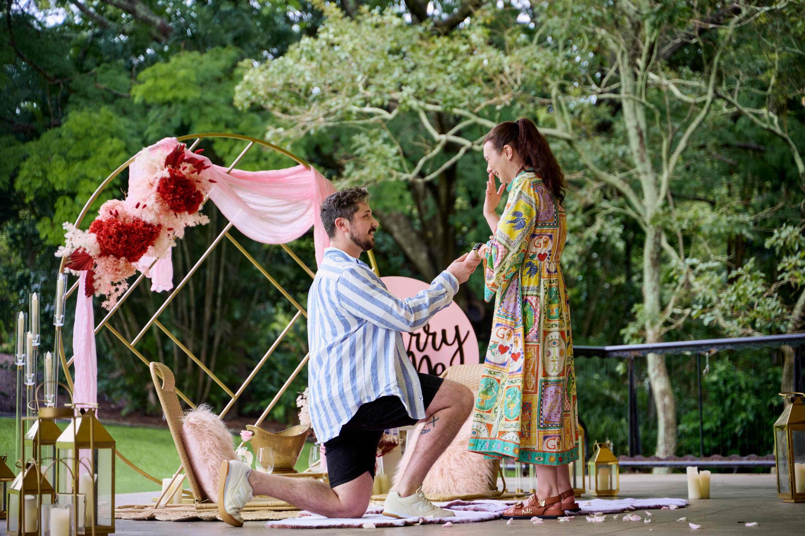 luxury styled proposal picnic in Brisbane