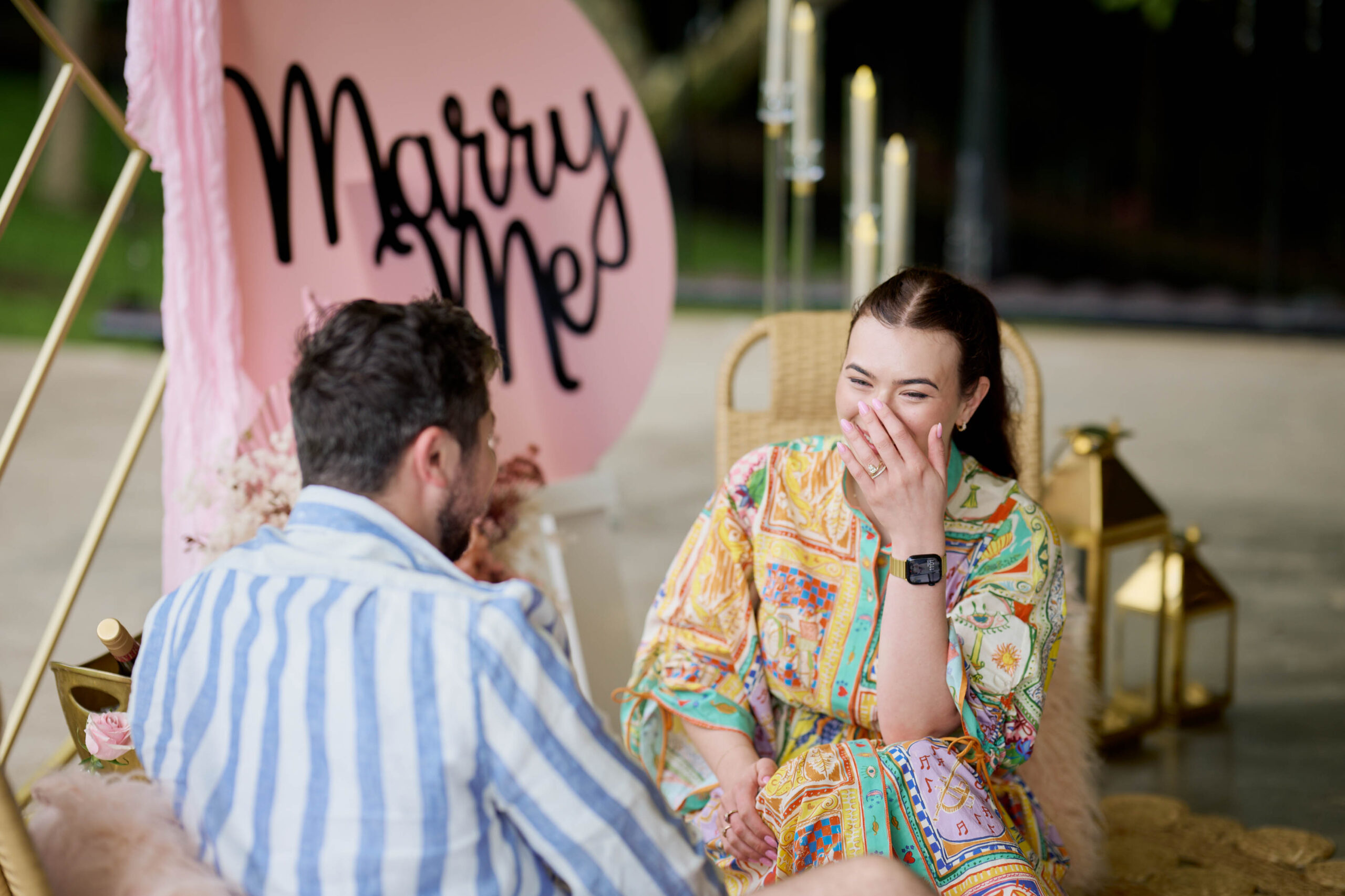 luxurious marriage proposal decor in Brisbane