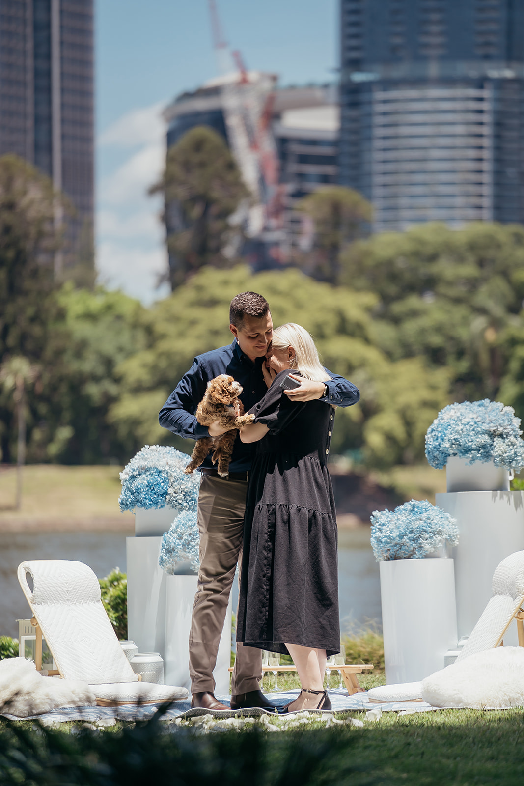 she said yes puppy proposal